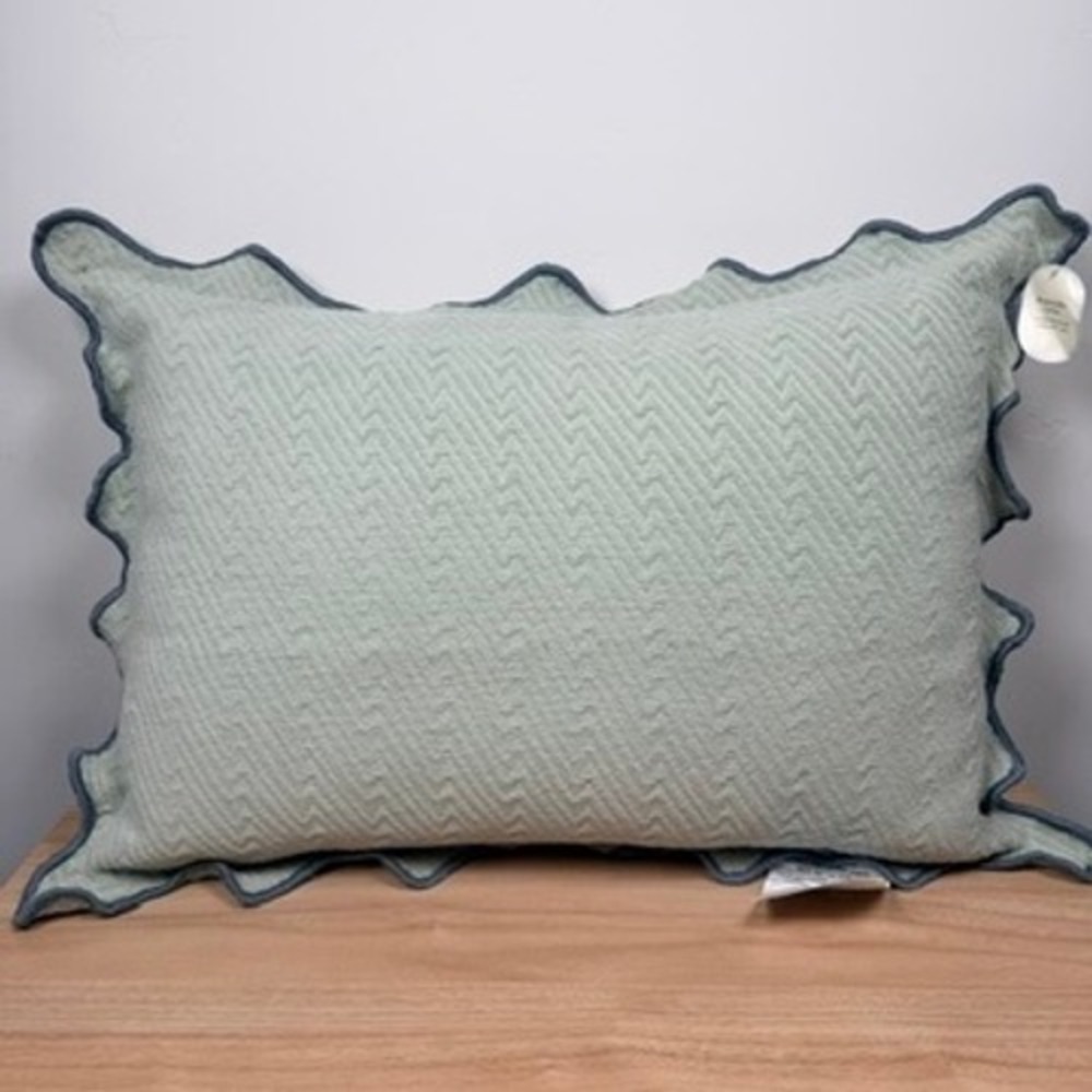 Threshold x Studio McGee Textured Herringbone Lumbar Pillow Sage Mirage 14x20